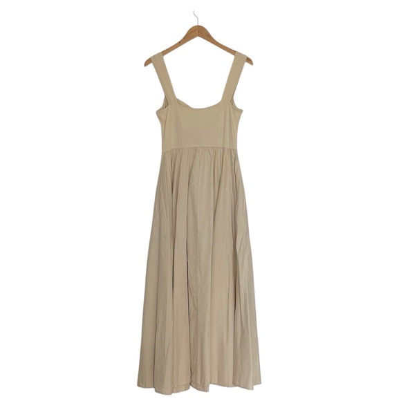 J. CREW Sweetheart Tank Dress with Poplin Skirt in Natural Size Medi… - Picture 3 of 7